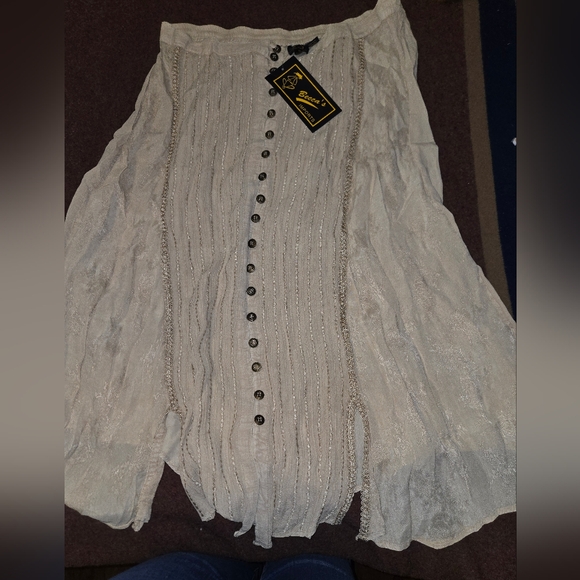 New! Becca's Imports Boho Skirt Waist Measuting At 36in With Apx 2in Of Stretch - Picture 1 of 9